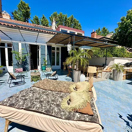 Divine Idylle Luxe 3 Chambres, Terrasse 130m2, Jacuzzi, Clim Plein Centre